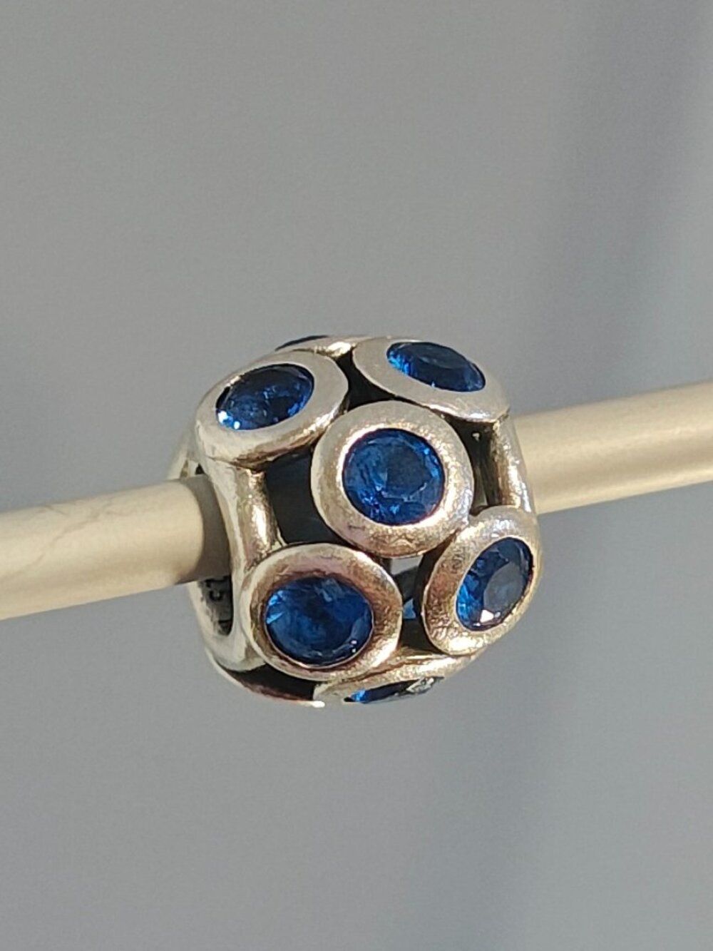 Authentic Pandora Whimsical Lights Blue Crystal Charm 791153NSB Retired Rare